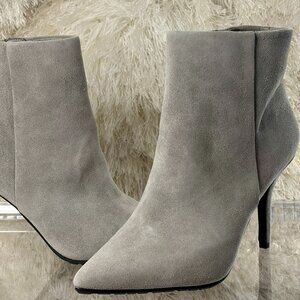 Steve Madden Splendr Grey Suede Booties- Size 10 (NEW)